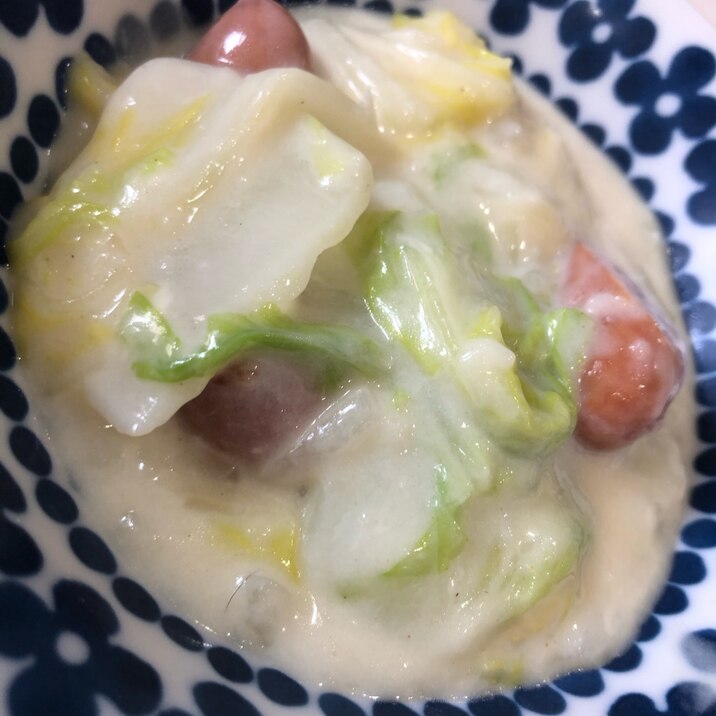 簡単 白菜とウィンナーのクリーム煮